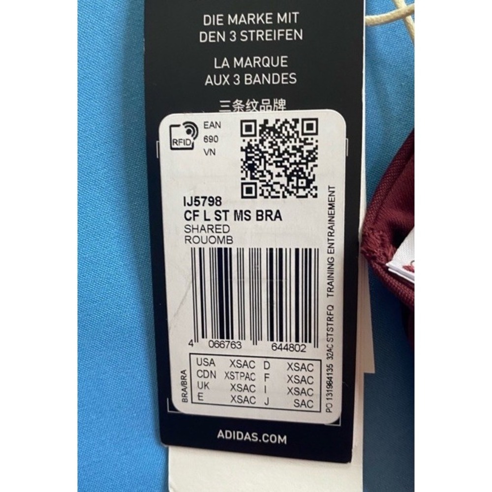 NWT: Adidas Coreflow Luxe Studio Medium Support‎ Sparta Bra- Women Size XS - Picture 5 of 9
